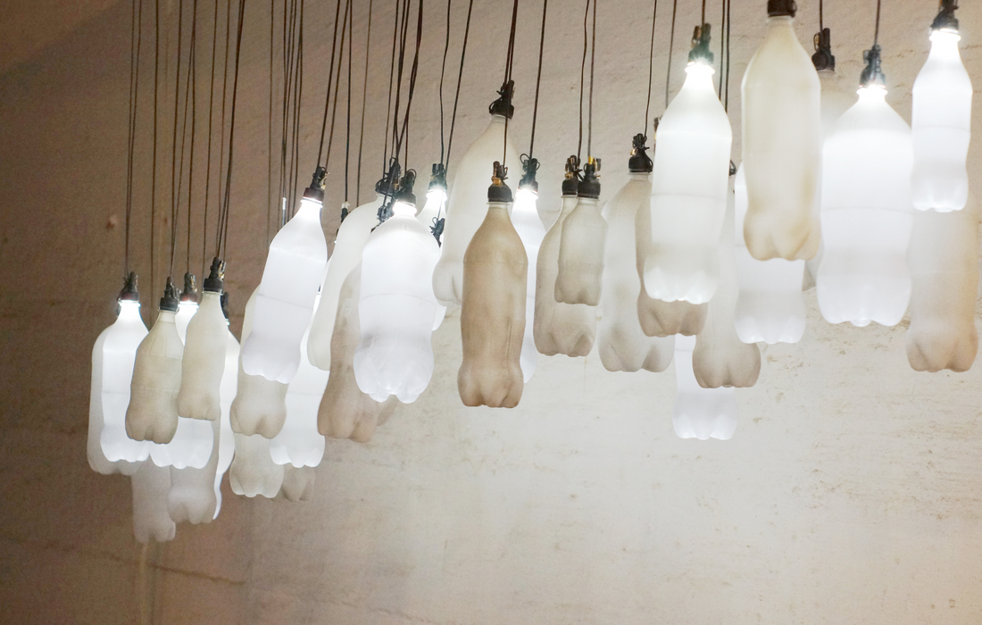 Plastic bottles being used as light bulbs